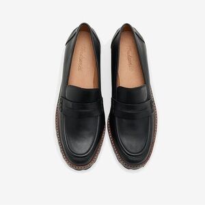 Madewell Corrine Lug Sole Loafers Black EUC w/Box